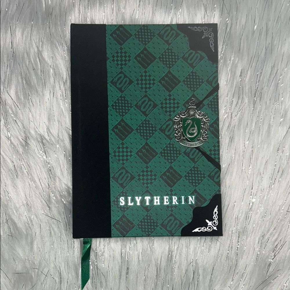 Slytherin Harry Potter Hard Cover Green and Black Journal Notebook